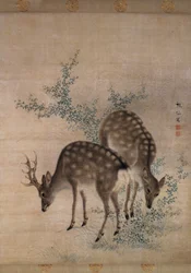 Hirsche beim Grasen, ca. 1790